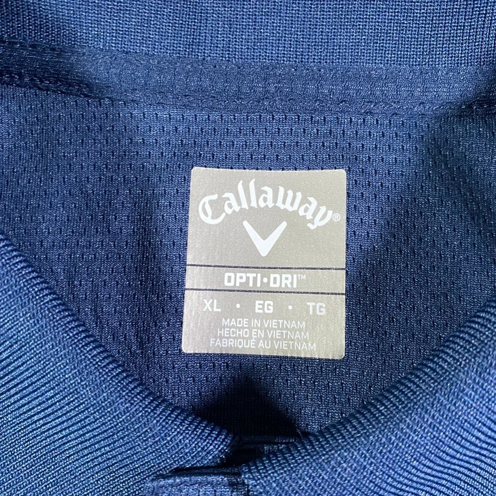 Lot of 2 NWT Callaway Opti Dri Mens NavyBlue Golf Polo Shirt XL Stretch Wicking
